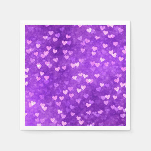 Colourful Purple Heart Napkin