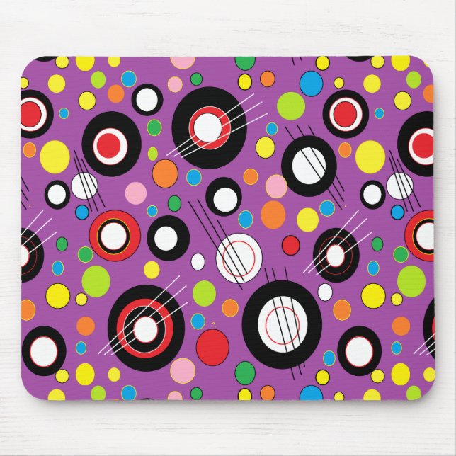 Colourful Purple Mouse Mat (Front)