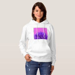 Colourful Purple Raspberry Floral Hoodie