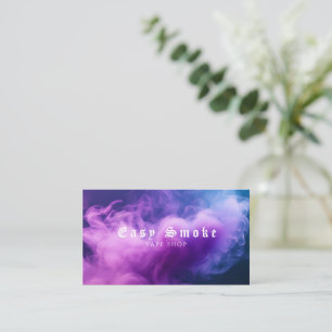 Colourful Purple Smoke Vape Shop Business Card