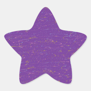 Colourful Purple Star Sticker