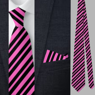 Colourful Purple Stripes Pattern Tie