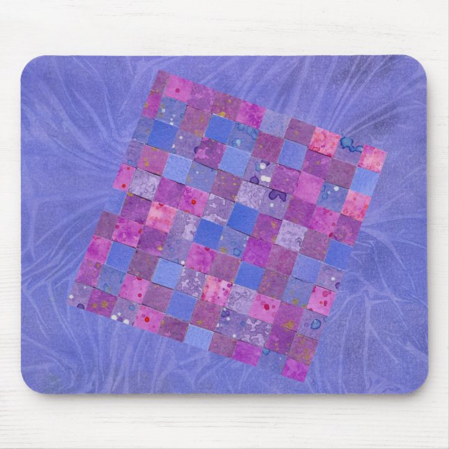Colourful Purple Textured Mouse Pad (Front)