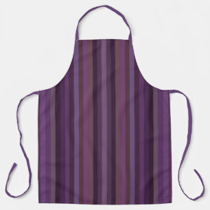 Colourful Purple Tone Colours Of The Year Stripes  Apron