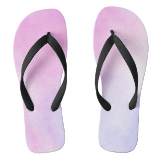 Colourful Purple Waves Pair of Flip Flops