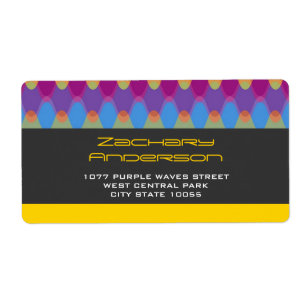 Colourful Purple Zig Zag Pattern Mod Waves Address