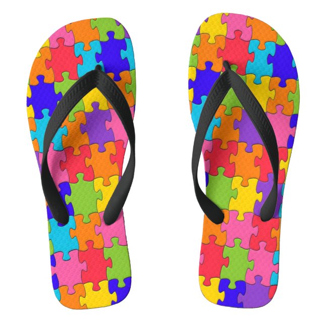 Colourful Puzzle  Flip Flops (Footbed)