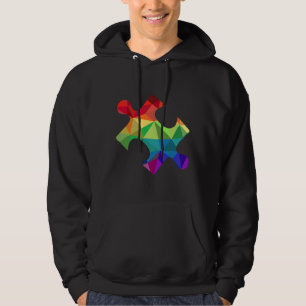 Colourful Puzzle Piece For Autism Awareness Hoodie