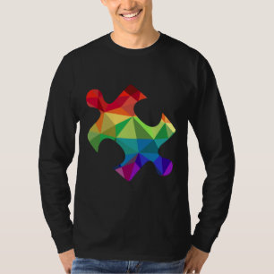 Colourful Puzzle Piece For Autism Awareness T-Shirt