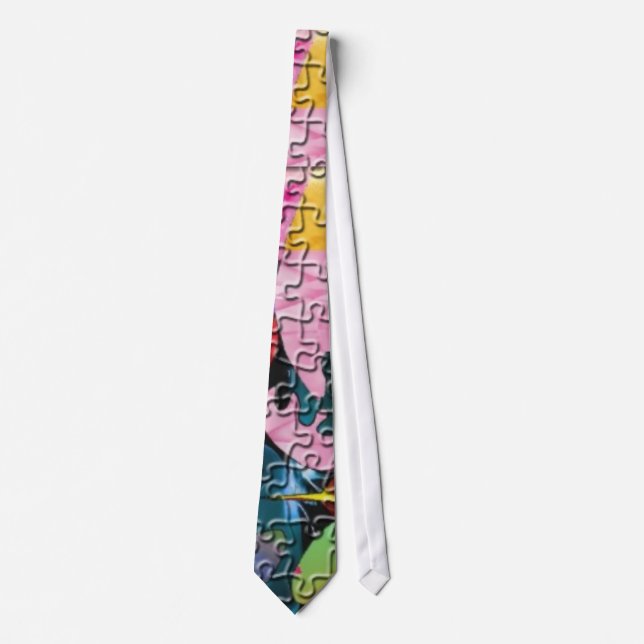 Colourful Puzzle Tie (Front)
