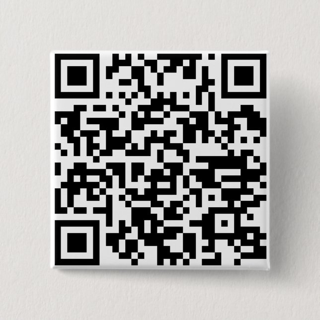 Colourful Q R Code 15 Cm Square Badge (Front)