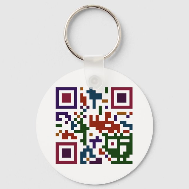 Colourful QP Code Key Ring (Front)
