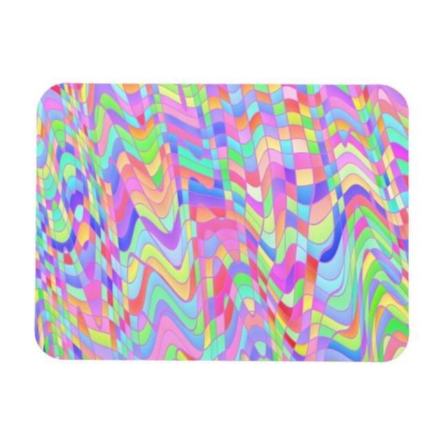 Colourful Quadrangles Magnet (Horizontal)