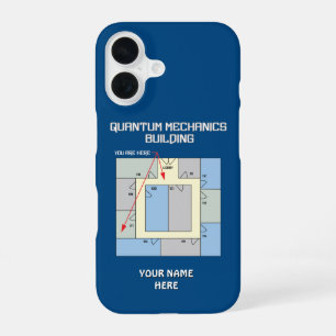 Colourful Quantum Mechanics Building iPhone 16 Case