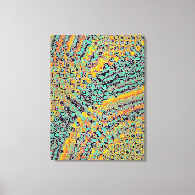 Colourful Quantum physics wave pattern  Canvas Print (Front)