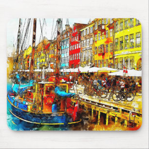 Colourful Quayside Mouse Mat
