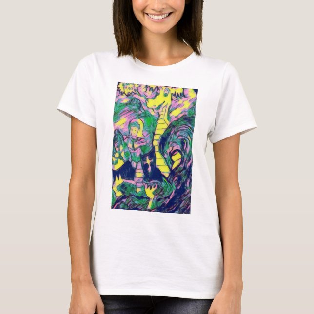 Colourful Quest: Dragon and Boy T-Shirt (Front)