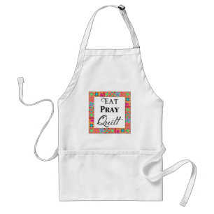 Colourful Quilt Blocks Border Art Eat Pray Quilt Standard Apron
