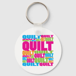 Colourful Quilt Key Ring