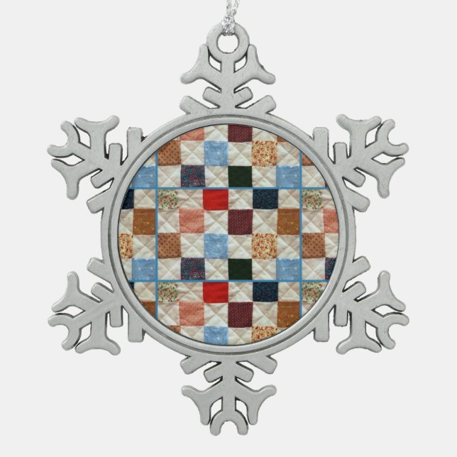 Colourful quilt pattern ornament (Front)