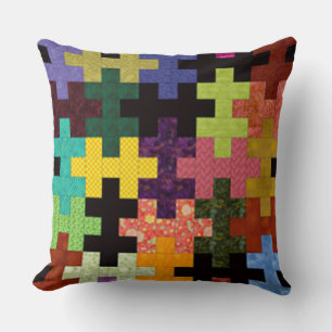 Colourful Quilt Pattern Pillow