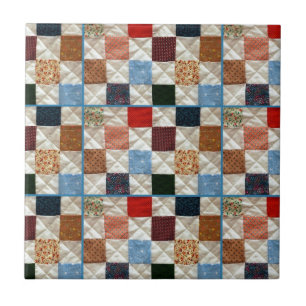 Colourful quilt squares pattern tile