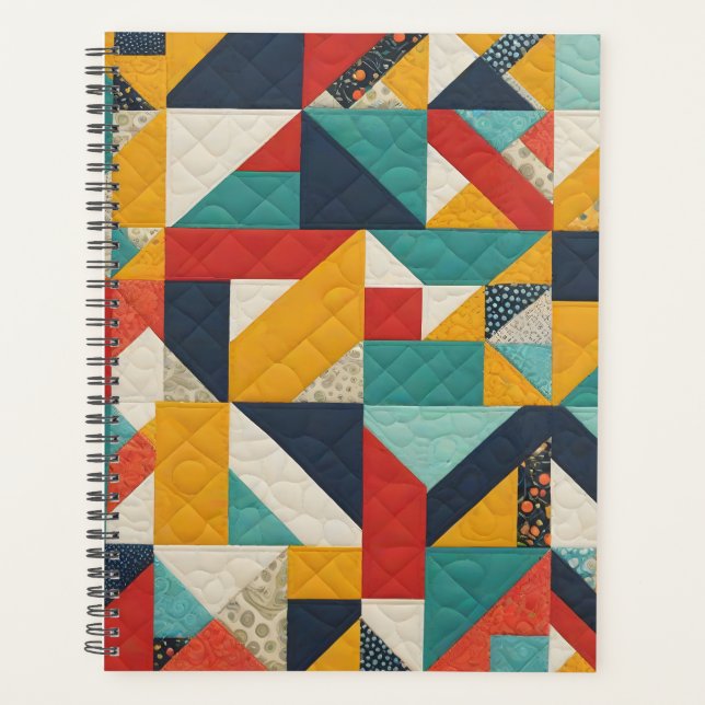 Colourful Quilting Pattren - Quilting Lover  Planner (Front)