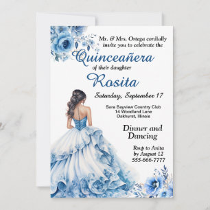 Colourful Quinceanera invitation