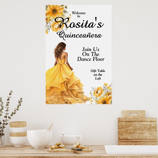 Colourful Quinceanera Poster (Kitchen)
