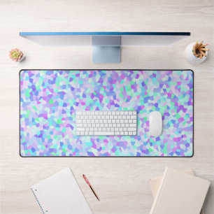 Colourful Quirky Boho Eclectic Sprinkle Mosaic Desk Mat