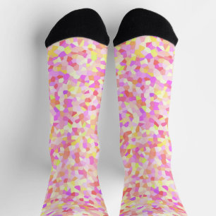 Colourful Quirky Boho Funky Groovy Sprinkle Mosaic Socks
