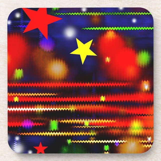 Colourful Racing Stars Coaster (Front)