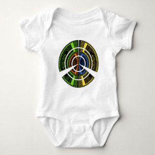 Colourful Radial Art Print Baby Bodysuit