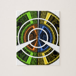Colourful Radial Art Print Jigsaw Puzzle