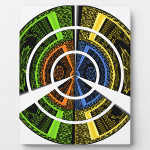 Colourful Radial Art Print Plaque