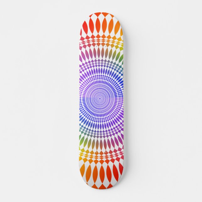 Colourful Radial Design: Skateboard (Front)