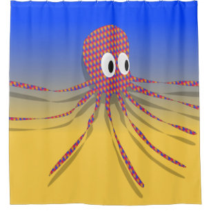 Colourful Rag Octopus Shower Curtain