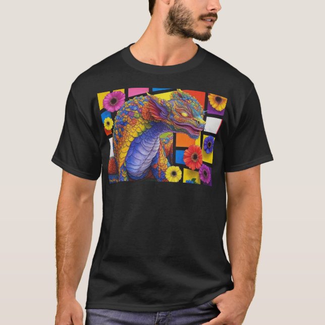 Colourful Rahu Smells Flowers T-Shirt (Front)