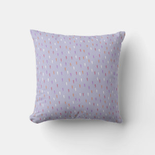 colourful rain pattern cushion