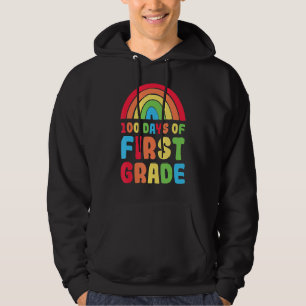 Colourful Rainbow 100 Days Of First Grade Day Of S Hoodie