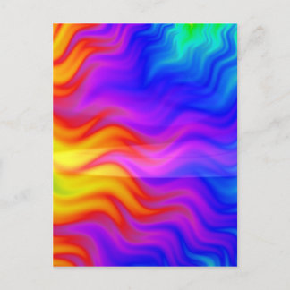 Colourful rainbow abstract 3D art Postcard