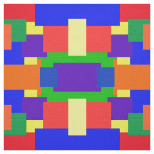 Colourful Rainbow Abstract Pattern Fabric