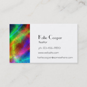 colourful rainbow abstract texture business card