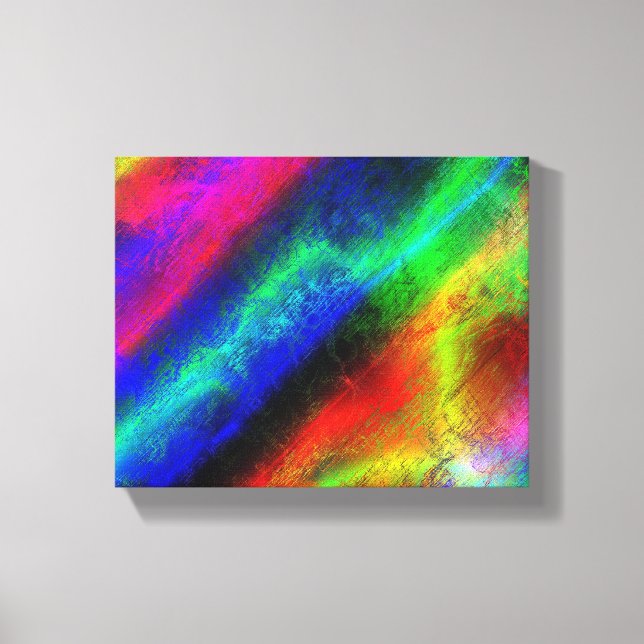 colourful rainbow abstract texture canvas print (Front)