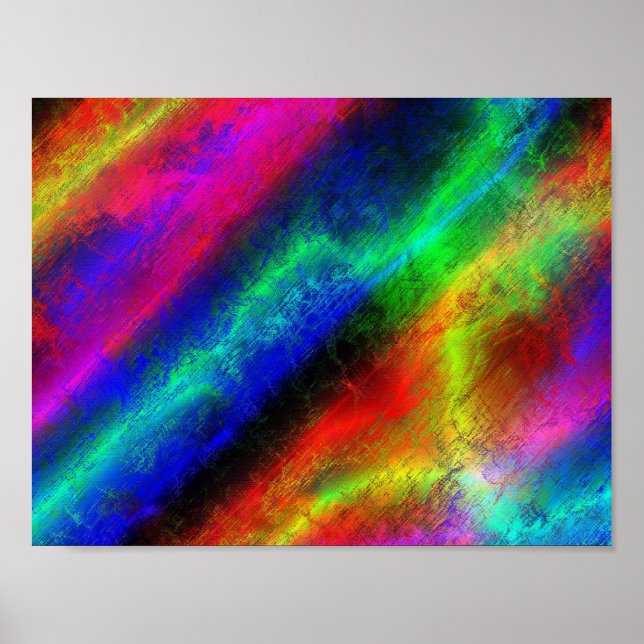 colourful rainbow abstract texture poster (Front)