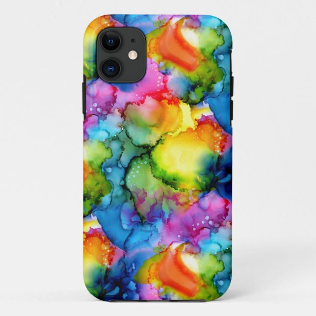 Colourful Rainbow Abstract Tie Dye Case-Mate iPhone Case (Back)