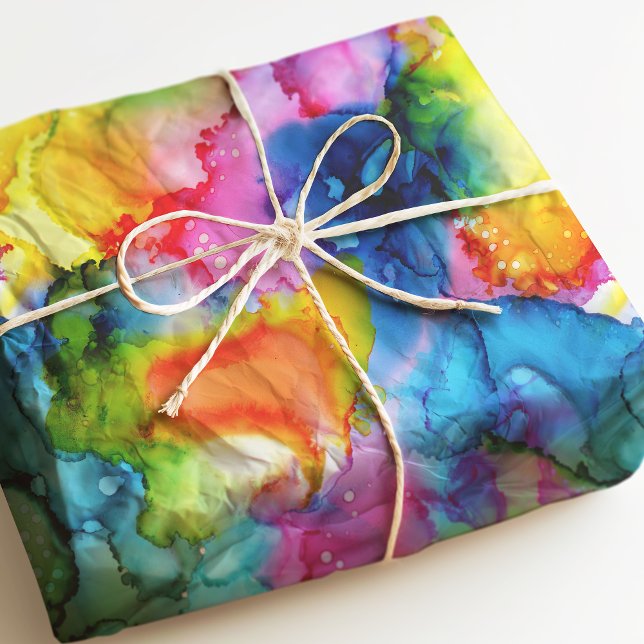 Colourful Rainbow Abstract Tie Dye Tissue Paper (Creator Uploaded)