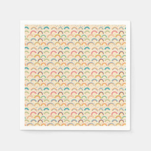 Colourful Rainbow and Diamond Seamless Pattern Napkin