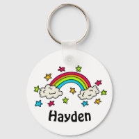 Colourful Rainbow and Stars Kids Name