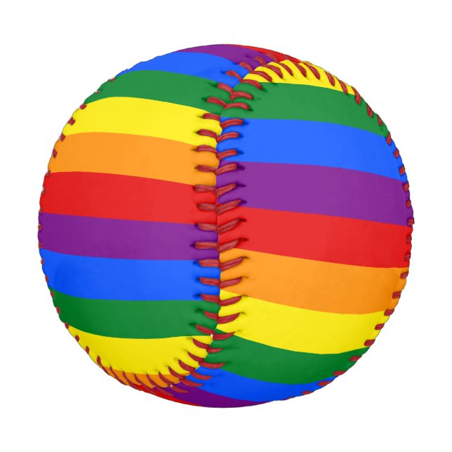 Colourful Rainbow Baseball (Angled)